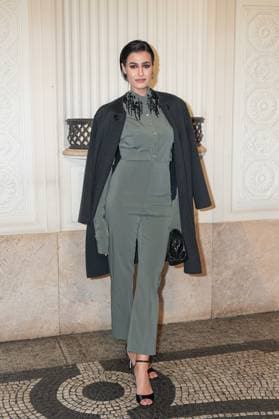 Milan, Milan Women s Fashion Week: Fall Winter 2025 26 - Alberta Ferretti fashion show - guests Milan, Milan Women s Fashion Week: Fall Winter 2025 26 - Women s Fashion, Fall Winter 2025 26.- Alberta Ferretti fashion show - guests - In the photo: Alice Sabatini MILAN Italy  Copyright: xIPA ABACAx