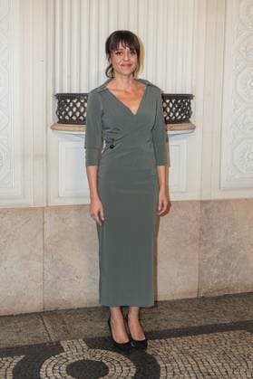 Milan, Milan Women s Fashion Week: Fall Winter 2025 26 - Alberta Ferretti fashion show - guests Milan, Milan Women s Fashion Week: Fall Winter 2025 26 - Women s Fashion, Fall Winter 2025 26.- Alberta Ferretti fashion show - guests - In the photo: Vanessa Scalera MILAN Italy  Copyright: xIPA ABACAx