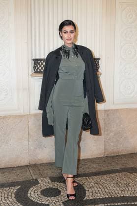 Milan, Italy: Milan, Milan Women s Fashion Week: Fall Winter 2025 26 - Women s Fashion, Fall Winter 2025 26.- Alberta Ferretti fashion show - guests - In the photo: Alice Sabatini Milan Italy  - ZUMAp169 20250225_zea_p169_716 Copyright: xRiccardoxGIordanox