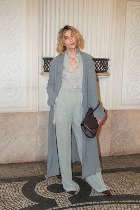 Milan, Italy: Milan, Milan Women s Fashion Week: Fall Winter 2025 26 - Women s Fashion, Fall Winter 2025 26.- Alberta Ferretti fashion show - guests - In the photo: Anna Foglietta Milan Italy  - ZUMAp169 20250225_zea_p169_722 Copyright: xRiccardoxGIordanox