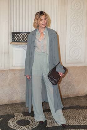 Milan, Italy: Milan, Milan Women s Fashion Week: Fall Winter 2025 26 - Women s Fashion, Fall Winter 2025 26.- Alberta Ferretti fashion show - guests - In the photo: Anna Foglietta Milan Italy  - ZUMAp169 20250225_zea_p169_725 Copyright: xRiccardoxGIordanox