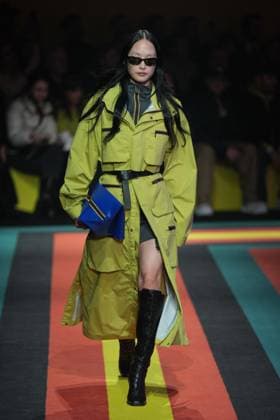 Milan, Milan Women s Fashion Week: Fall Winter 2025 26 - K—WAY Runway Show Milan, Milan Women s Fashion Week: Fall Winter 2025 26 - Women s Fashion, Fall Winter 2025 26 - K-Way fashion show - catwalk in the photo: Model MILAN Italy  Copyright: xIPA ABACAx