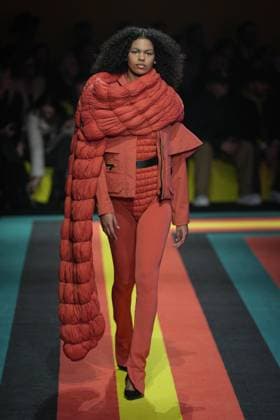 Milan, Milan Women s Fashion Week: Fall Winter 2025 26 - K—WAY Runway Show Milan, Milan Women s Fashion Week: Fall Winter 2025 26 - Women s Fashion, Fall Winter 2025 26 - K-Way fashion show - catwalk in the photo: Model MILAN Italy  Copyright: xIPA ABACAx