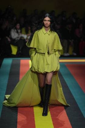Milan, Milan Women s Fashion Week: Fall Winter 2025 26 - K—WAY runway show Milan, Milan Women s Fashion Week: Fall Winter 2025 26 - Women s Fashion, Fall Winter 2025 26 - K-Way fashion show - catwalk in the photo: Model MILAN Italy  Copyright: xIPA ABACAx