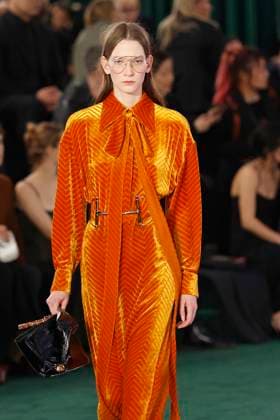 Gucci ready to wear fall winter 2025, Milan, February 2025. Gucci ready to wear fall winter 2025 runway at Milan fashion week, 25 February 2025., Credit:x Avalon London, UK  Copyright: xxx xAvalonx 0968818725