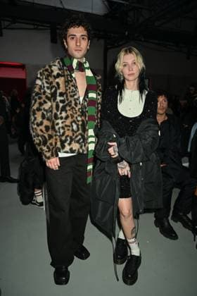 Milan, Italy: Milan, Milan Women s Fashion Week: Fall Winter 2025 - Women s Fashion, Fall Winter 2025.- N.21 fashion show - guests in the photo: Mew and Tancredi Milan Italy  - ZUMAp169 20250225_zea_p169_776 Copyright: xSimonaxChiocciax