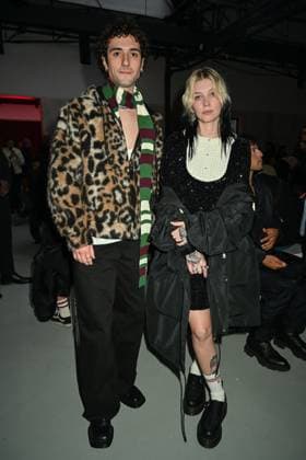 Milan, Italy: Milan, Milan Women s Fashion Week: Fall Winter 2025 - Women s Fashion, Fall Winter 2025.- N.21 fashion show - guests in the photo: Mew and Tancredi Milan Italy  - ZUMAp169 20250225_zea_p169_777 Copyright: xSimonaxChiocciax