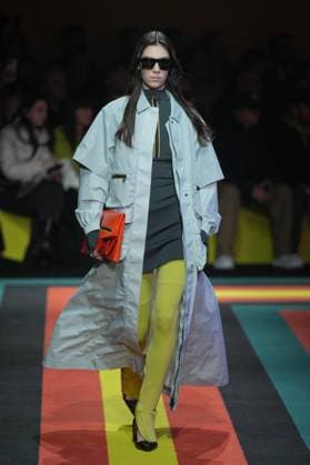 Milan, Milan Women s Fashion Week: Fall Winter 2025 26 - Women s Fashion, Fall Winter 2025 26 - K-Way fashion show - catwalk in the photo: Model  Copyright: xRiccardoxGIordanox xipa-agency.netx xModaxMilanox IPA_Agency_IPA54569342