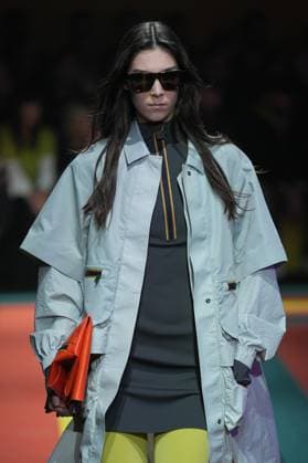 Milan, Milan Women s Fashion Week: Fall Winter 2025 26 - Women s Fashion, Fall Winter 2025 26 - K-Way fashion show - catwalk in the photo: Model  Copyright: xRiccardoxGIordanox xipa-agency.netx xModaxMilanox IPA_Agency_IPA54569343