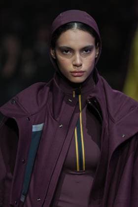 Milan, Italy: Milan, Milan Women s Fashion Week: Fall Winter 2025 26 - Women s Fashion, Fall Winter 2025 26 - K-Way fashion show - catwalk in the photo: Model Milan Italy  - ZUMAp169 20250225_zea_p169_797 Copyright: xRiccardoxGIordanox