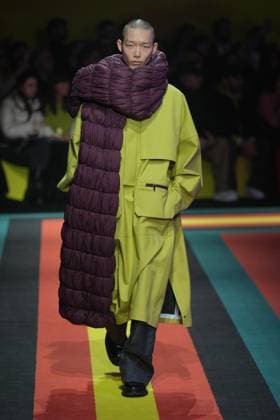 Milan, Italy: Milan, Milan Women s Fashion Week: Fall Winter 2025 26 - Women s Fashion, Fall Winter 2025 26 - K-Way fashion show - catwalk in the photo: Model Milan Italy  - ZUMAp169 20250225_zea_p169_798 Copyright: xRiccardoxGIordanox