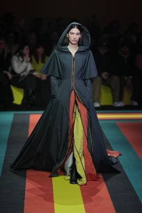 Milan, Milan Women s Fashion Week: Fall Winter 2025 26 - Women s Fashion, Fall Winter 2025 26 - K-Way fashion show - catwalk in the photo: Model  Copyright: xRiccardoxGIordanox xipa-agency.netx xModaxMilanox IPA_Agency_IPA54569386