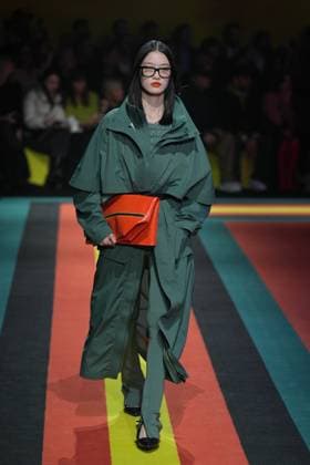 Milan, Italy: Milan, Milan Women s Fashion Week: Fall Winter 2025 26 - Women s Fashion, Fall Winter 2025 26 - K-Way fashion show - catwalk in the photo: Model Milan Italy  - ZUMAp169 20250225_zea_p169_806 Copyright: xRiccardoxGIordanox