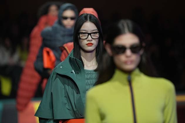 Milan, Milan Women s Fashion Week: Fall Winter 2025 26 - Women s Fashion, Fall Winter 2025 26 - K-Way fashion show - catwalk in the photo: Model  Copyright: xRiccardoxGIordanox xipa-agency.netx xModaxMilanox IPA_Agency_IPA54569401