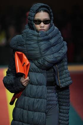Milan, Italy: Milan, Milan Women s Fashion Week: Fall Winter 2025 26 - Women s Fashion, Fall Winter 2025 26 - K-Way fashion show - catwalk in the photo: Model Milan Italy  - ZUMAp169 20250225_zea_p169_814 Copyright: xRiccardoxGIordanox
