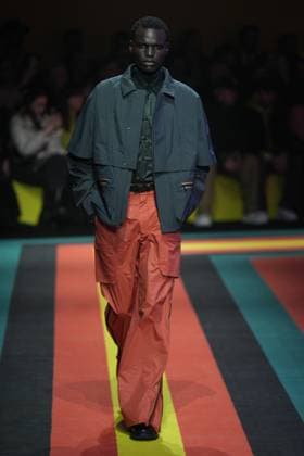 Milan, Italy: Milan, Milan Women s Fashion Week: Fall Winter 2025 26 - Women s Fashion, Fall Winter 2025 26 - K-Way fashion show - catwalk in the photo: Model Milan Italy  - ZUMAp169 20250225_zea_p169_818 Copyright: xRiccardoxGIordanox