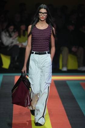 Milan, Italy: Milan, Milan Women s Fashion Week: Fall Winter 2025 26 - Women s Fashion, Fall Winter 2025 26 - K-Way fashion show - catwalk in the photo: Model Milan Italy  - ZUMAp169 20250225_zea_p169_829 Copyright: xRiccardoxGIordanox