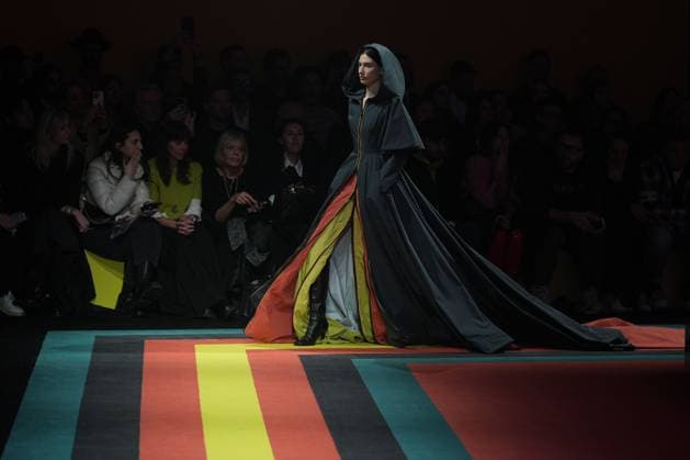 Milan, Italy: Milan, Milan Women s Fashion Week: Fall Winter 2025 26 - Women s Fashion, Fall Winter 2025 26 - K-Way fashion show - catwalk in the photo: Model Milan Italy  - ZUMAp169 20250225_zea_p169_842 Copyright: xRiccardoxGIordanox
