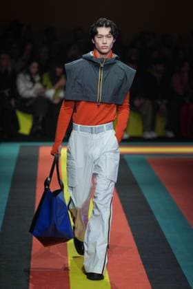 Milan, Italy: Milan, Milan Women s Fashion Week: Fall Winter 2025 26 - Women s Fashion, Fall Winter 2025 26 - K-Way fashion show - catwalk in the photo: Model Milan Italy  - ZUMAp169 20250225_zea_p169_852 Copyright: xRiccardoxGIordanox