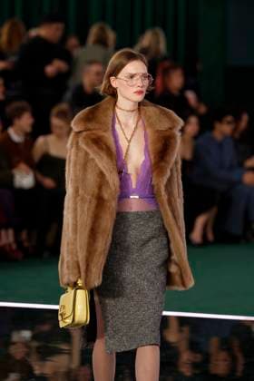 Gucci ready to wear fall winter 2025, Milan, February 2025. Gucci ready to wear fall winter 2025 runway at Milan fashion week, 25 February 2025., Credit:x Avalon London, UK  Copyright: xxx xAvalonx 0968819822