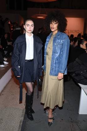 Milan, Milan Women s Fashion Week: Fall Winter 2025 26 - Women s Fashion, Fall Winter 2025 26.- ICEBERG fashion show - front row In the photo: Greta Pennacchini Megan Ria  Copyright: xRiccardoxGIordanox xipa-agency.netx xRiccardoxGiordanox IPA_Agency_IPA54571153