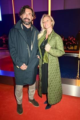 Milan, Milan Women s Fashion Week: Fall Winter 2025 - Women s Fashion, Fall Winter 2025.- K.WAY fashion show - guests in the photo: Alessandro Pirlo and Debora Roversi  Copyright: xSimonaxChiocciax xipa-agency.netx xSimonaxChiocciax IPA_Agency_IPA54572663