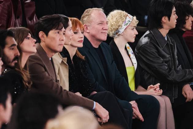 Milan, Milan Women s Fashion Week: Fall Winter 2025 - Gucci Fashion Show - Front Row Guests Milan, Milan Women s Fashion Week: Fall Winter 2025 - Women s Fashion, Fall Winter 2025 - Gucci Fashion Show - Guests. In the photo: François-Henri Pinault (CEO of Kering) Milan Italy  Copyright: xIPA ABACAx
