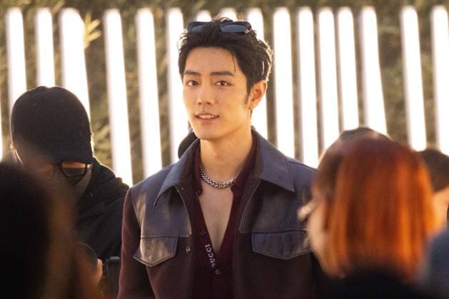News - Gucci - Arrivals - Milan Fashion Week - Womenswear Fall Winter 2025 2026 Xiao Zhan is seen leaving the Gucci fashion show during the Milan Fashion Week - Womenswear Fall Winter 2025 2026 on February 25, 2025 in Milan, Italy. Photo: Cinzia Camela. MILAN Superstudio Maxi Italy Copyright: xCinziaxCamelax xLiveMediax LPN_1750618
