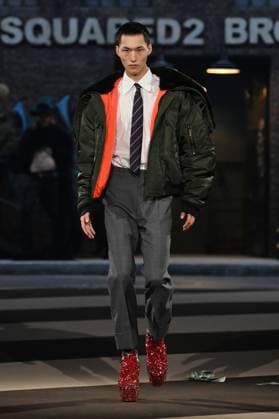 Milan, Milan Women s Fashion Week: Fall Winter 2025 26 - Women s Fashion, Fall Winter 2025 26 - Dsquared2 fashion show - catwalk in the photo: Model  Copyright: xRiccardoxGIordanox xipa-agency.netx xRiccardoxGiordanox IPA_Agency_IPA54582987