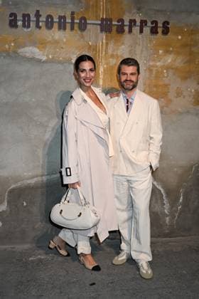 Milan, Italy: Milan, Milan Women s Fashion Week: Fall Winter 2025 - Women s Fashion, Fall Winter 2025.- Antonio Marras fashion show - guests in the photo: Enrico Bartolini and Roberta Morise Milan Italy  - ZUMAp169 20250226_zea_p169_423 Copyright: xSimonaxChiocciax