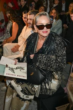 Milan, Italy: Milan, Milan Women s Fashion Week: Fall Winter 2025 - Women s Fashion, Fall Winter 2025.- Antonio Marras fashion show - guests in the photo: Sharon Stone Milan Italy  - ZUMAp169 20250226_zea_p169_495 Copyright: xSimonaxChiocciax