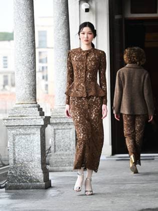 Rome: Milan, Milan Women s Fashion Week: Fall Winter 2025 26 - Luisa Beccaria Fashion Show - Catwalk Rome  - ZUMAp169 20250226_zea_p169_553 Copyright: xSimonaxChiocciax