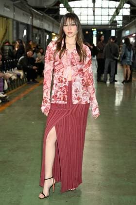 Milan, Milan Women s Fashion Week: Fall Winter 2025 - Marco Rambaldi Fashion Show - Guests Milan, Milan Women s Fashion Week: Fall Winter 2025 - Women s Fashion, Fall Winter 2025.- Marco Rambaldi fashion show - guests in the photo: Sarah Toscano MILAN Italy  Copyright: xIPA ABACAx