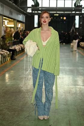 Milan, Italy: Milan, Milan Women s Fashion Week: Fall Winter 2025 - Women s Fashion, Fall Winter 2025.- Marco Rambaldi fashion show - guests in the photo: Ludovica Bizzaglia Milan Italy  - ZUMAp169 20250226_zea_p169_667 Copyright: xSimonaxChiocciax
