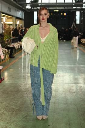 Milan, Italy: Milan, Milan Women s Fashion Week: Fall Winter 2025 - Women s Fashion, Fall Winter 2025.- Marco Rambaldi fashion show - guests in the photo: Ludovica Bizzaglia Milan Italy  - ZUMAp169 20250226_zea_p169_669 Copyright: xSimonaxChiocciax