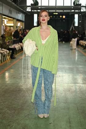 Milan, Italy: Milan, Milan Women s Fashion Week: Fall Winter 2025 - Women s Fashion, Fall Winter 2025.- Marco Rambaldi fashion show - guests in the photo: Ludovica Bizzaglia Milan Italy  - ZUMAp169 20250226_zea_p169_668 Copyright: xSimonaxChiocciax