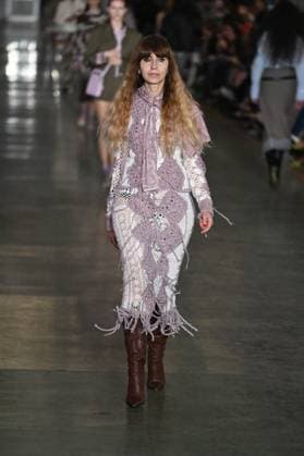 Milan, Milan Women s Fashion Week: Fall Winter 2025 - Marco Rambaldi Fashion Show - Catwalk Milan, Milan Women s Fashion Week: Fall Winter 2025 - Women s Fashion, Fall Winter 2025.- Marco Rambaldi fashion show - catwalk in the photo: model MILAN Italy  Copyright: xIPA ABACAx