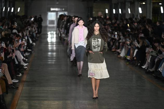 Milan, Milan Women s Fashion Week: Fall Winter 2025 - Women s Fashion, Fall Winter 2025.- Marco Rambaldi fashion show - catwalk in the photo: model  Copyright: xSimonaxChiocciax xipa-agency.netx xSimonaxChiocciax IPA_Agency_IPA54607522