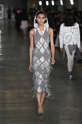 Milan, Milan Women s Fashion Week: Fall Winter 2025 - Marco Rambaldi Fashion Show - Catwalk Milan, Milan Women s Fashion Week: Fall Winter 2025 - Women s Fashion, Fall Winter 2025.- Marco Rambaldi fashion show - catwalk in the photo: model MILAN Italy  Copyright: xIPA ABACAx