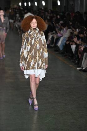 Milan, Italy: Milan, Milan Women s Fashion Week: Fall Winter 2025 - Women s Fashion, Fall Winter 2025.- Marco Rambaldi fashion show - catwalk in the photo: model Milan Italy  - ZUMAp169 20250226_zea_p169_783 Copyright: xSimonaxChiocciax