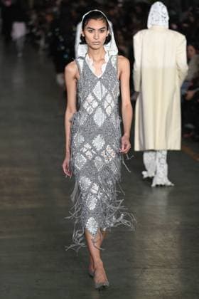 Milan, Italy: Milan, Milan Women s Fashion Week: Fall Winter 2025 - Women s Fashion, Fall Winter 2025.- Marco Rambaldi fashion show - catwalk in the photo: model Milan Italy  - ZUMAp169 20250226_zea_p169_806 Copyright: xSimonaxChiocciax