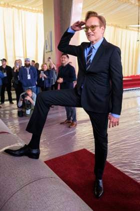 February 26, 2025, Hollywood, California, USA: Conan OÃ¢â‚¬â ¢Brien strikes a pose during the red carpet roll out in preparation for the 97th Academy Awards at the Dolby Theater in Hollywood, California on February 26, 2025. The Academy Awards Ceremony will take place on Sunday March 2, 2025. ARIANA RUIZ BNS PI Hollywood USA - ZUMAp124 20250226_zaa_p124_008 Copyright: xArianaxRuizx