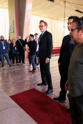 February 26, 2025, Hollywood, California, USA: Conan OÃ¢â‚¬â ¢Brien during the red carpet roll out in preparation for the 97th Academy Awards at the Dolby Theater in Hollywood, California on February 26, 2025. The Academy Awards Ceremony will take place on Sunday March 2, 2025. ARIANA RUIZ BNS PI Hollywood USA - ZUMAp124 20250226_zaa_p124_001 Copyright: xArianaxRuizx