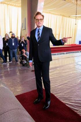 February 26, 2025, Hollywood, California, USA: Conan OÃ¢â‚¬â ¢Brien during the red carpet roll out in preparation for the 97th Academy Awards at the Dolby Theater in Hollywood, California on February 26, 2025. The Academy Awards Ceremony will take place on Sunday March 2, 2025. ARIANA RUIZ BNS PI Hollywood USA - ZUMAp124 20250226_zaa_p124_002 Copyright: xArianaxRuizx