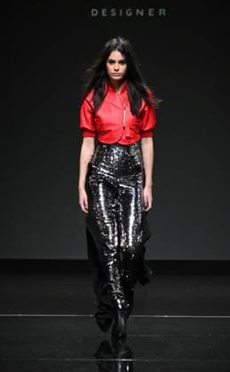 Milan,ItalyMario Dice Fall-Winter 2025-2026 collection at Milan Fashion Week Lineapelle with the participation of celebrity singers for its tenth anniversary. In the photo:Mario Dice show fashion show  Copyright: xNickxZonnax xipa-agency.netx xNickxZonnax IPA_Agency_IPA54622957