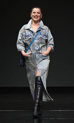 Milan,ItalyMario Dice Fall-Winter 2025-2026 collection at Milan Fashion Week Lineapelle with the participation of celebrity singers for its tenth anniversary. In the photo:Mario Dice show fashion show  Copyright: xNickxZonnax xipa-agency.netx xNickxZonnax IPA_Agency_IPA54622989