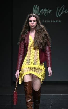 Milan,ItalyMario Dice Fall-Winter 2025-2026 collection at Milan Fashion Week Lineapelle with the participation of celebrity singers for its tenth anniversary. In the photo:Mario Dice show fashion show  Copyright: xNickxZonnax xipa-agency.netx xNickxZonnax IPA_Agency_IPA54623011