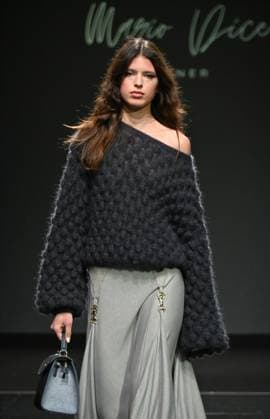 Milan,ItalyMario Dice Fall-Winter 2025-2026 collection at Milan Fashion Week Lineapelle with the participation of celebrity singers for its tenth anniversary. In the photo:Mario Dice show fashion show  Copyright: xNickxZonnax xipa-agency.netx xNickxZonnax IPA_Agency_IPA54623029