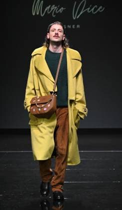 Milan,ItalyMario Dice Fall-Winter 2025-2026 collection at Milan Fashion Week Lineapelle with the participation of celebrity singers for its tenth anniversary. In the photo:Mario Dice show fashion show  Copyright: xNickxZonnax xipa-agency.netx xNickxZonnax IPA_Agency_IPA54623041