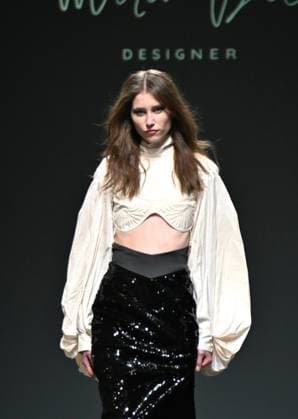 Milan,ItalyMario Dice Fall-Winter 2025-2026 collection at Milan Fashion Week Lineapelle with the participation of celebrity singers for its tenth anniversary. In the photo:Mario Dice show fashion show  Copyright: xNickxZonnax xipa-agency.netx xNickxZonnax IPA_Agency_IPA54623053